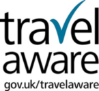 travel aware - gov.uk/travelaware