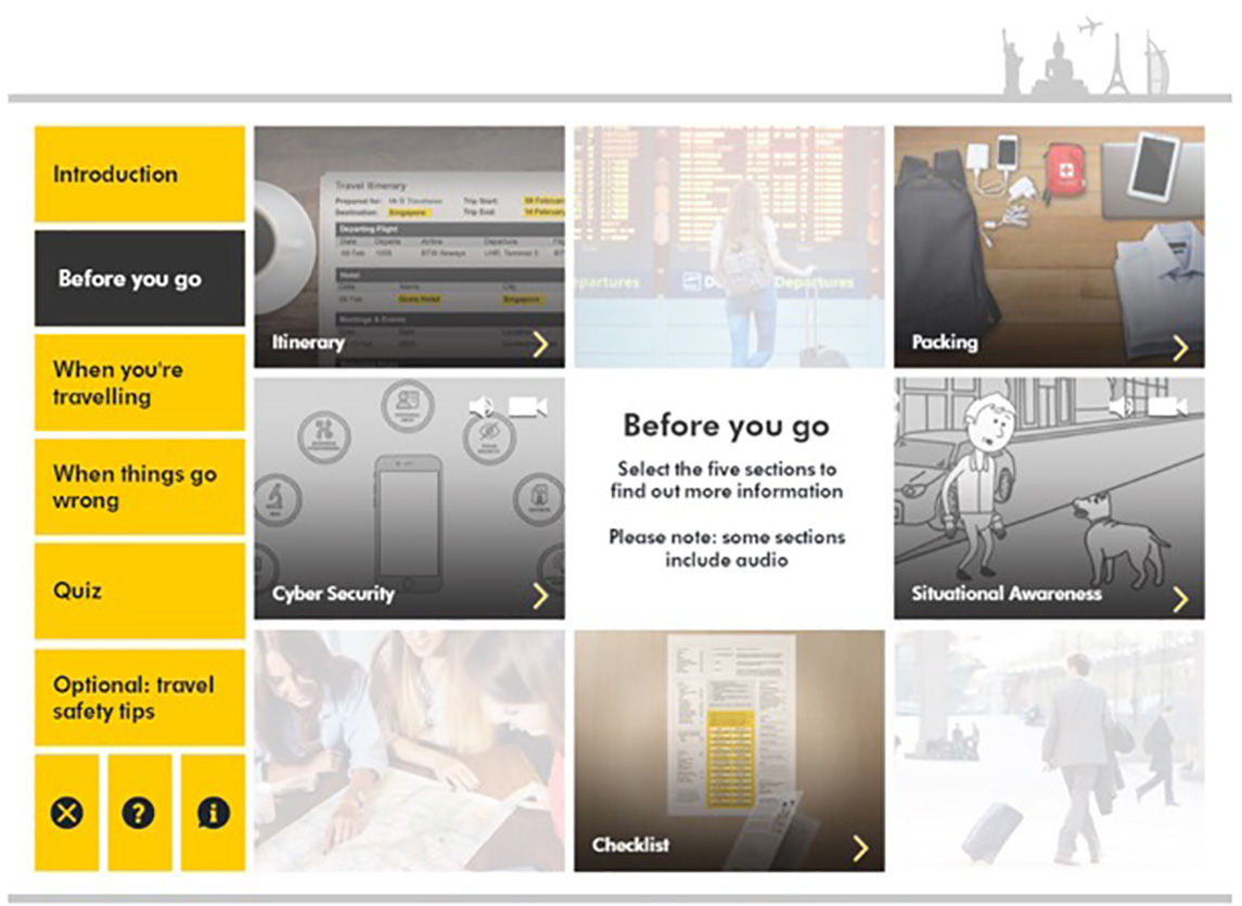 beTravelwise Travel Safety Course customised in yellow